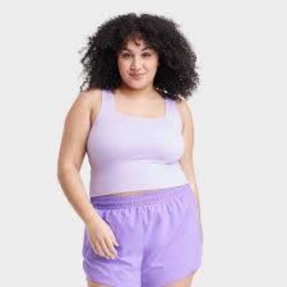 Plus Size Women's Seamless Cropped Tank Top
